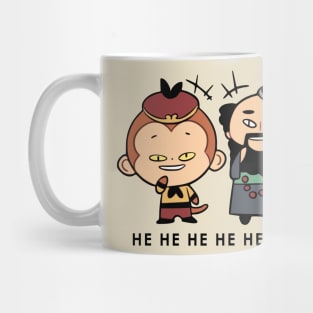 Chuckling Tiny Wukong and Wujing Mug